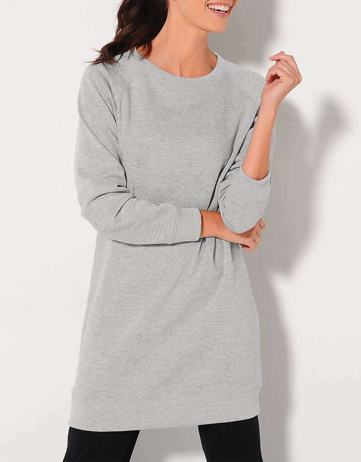 Sweat long molleton (gris chiné) Sweat long molleton (gris chiné)