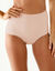 Culotte coton stretch côtes plates forme maxi (nude + pêche)