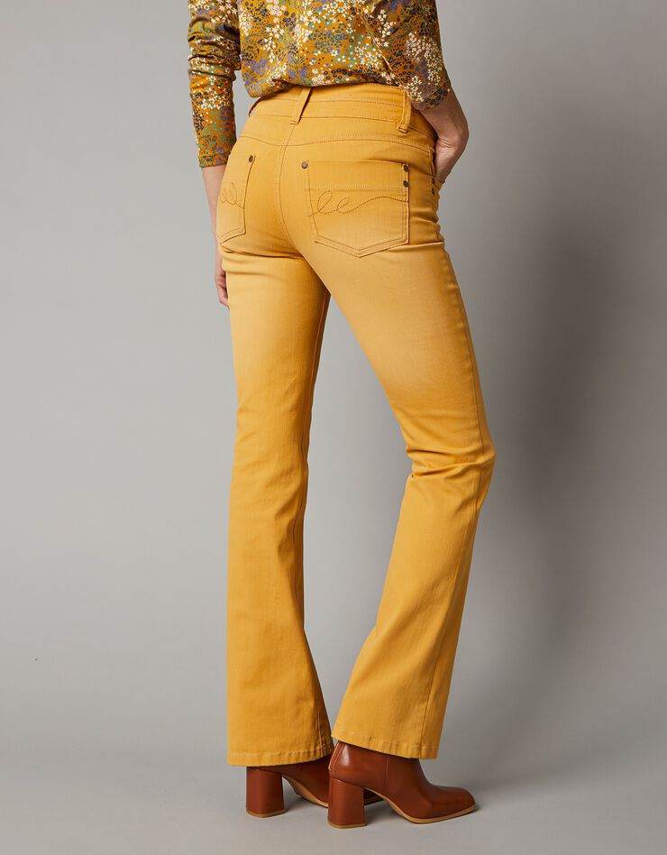 Jean coupe bootcut couleur stretch (miel) Jean coupe bootcut couleur stretch (miel)