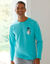 Tee-shirt pyjama manches longues motif surf (aqua)