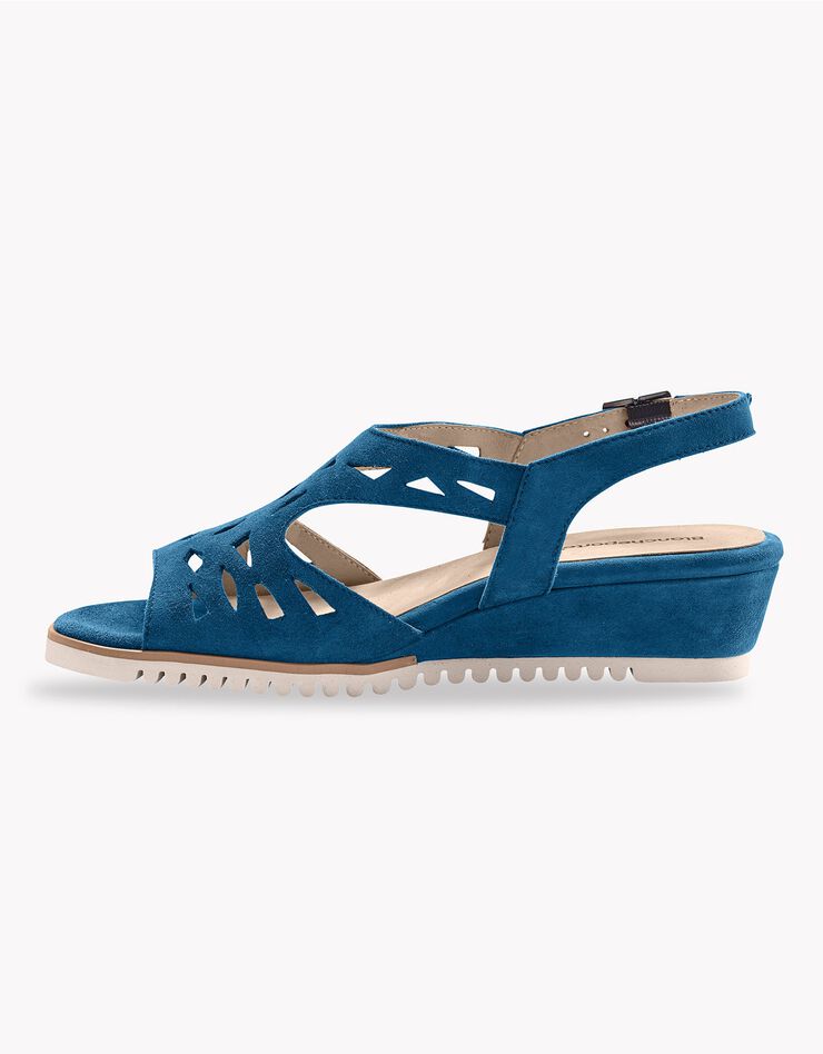 Sandales ajourées en croûte de cuir - marine (marine)