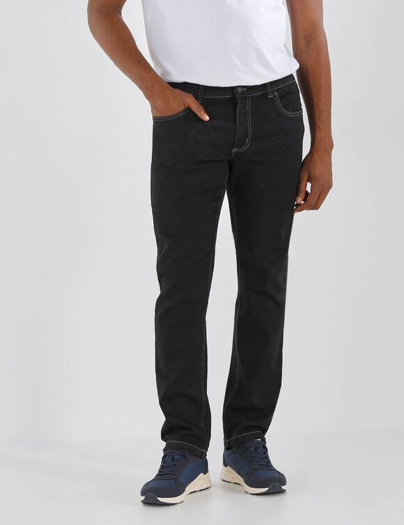 Jean coupe 5 poches extensible coton - entrej. 82 cm (black)