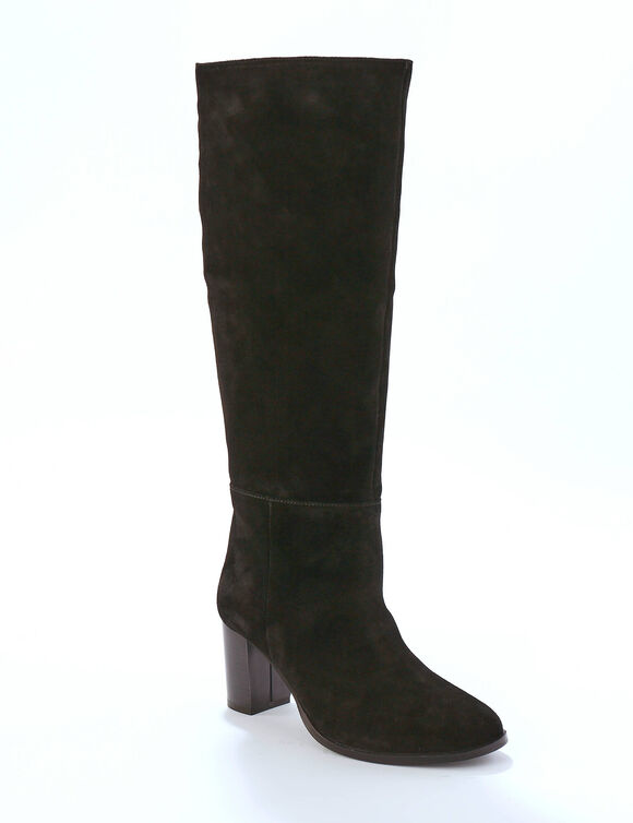 Bottes en cuir suédé  (noir)