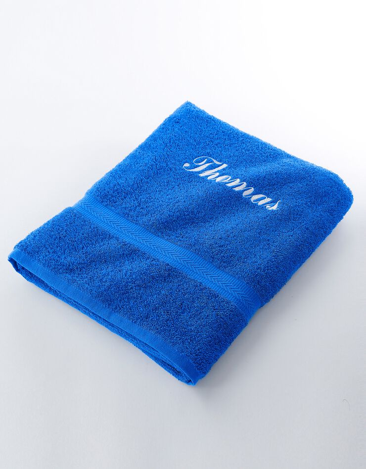 Serviette éponge personnalisable confort moelleux (bleu dur)