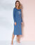 Chemise de nuit longue manches longues imprimé "night" (bleu foncé)