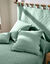 T&ecirc;te de lit unie coton style boutis Cassandre (vert)