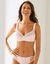 Soutien-gorge coton dentelle uni Coria - sans armatures (poudre)