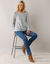 Pull évasé, maille anglaise toucher doux (gris chiné)