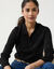 Pull col polo boutonn&eacute;, toucher doux (noir)