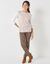 Pull sans manches, maille anglaise fantaisie (beige chiné)