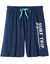 Short de pyjama coton bleu marine (marine / aqua)
