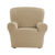Housse gaufrée bi-extensible canapé fauteuil accoudoirs (taupe)