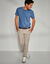 T-shirt uni col rond manches courtes - coton biologique (bleu jean)