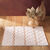 Tapis décoratif reliefé motifs losanges (beige / écru)