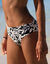 Bas de maillot de bain forme midi imprimé Linao (noir / écru)