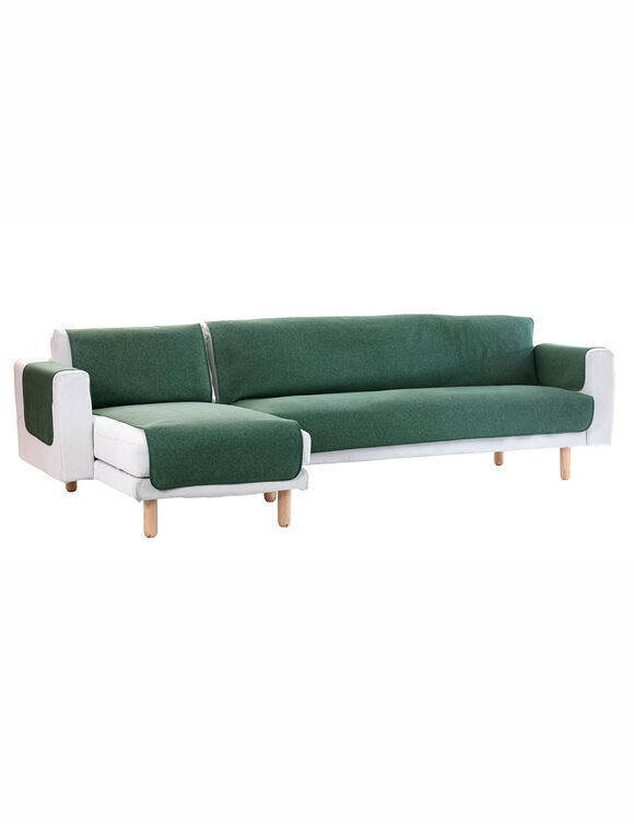 Protège-salon faux-uni antiglisse (vert)