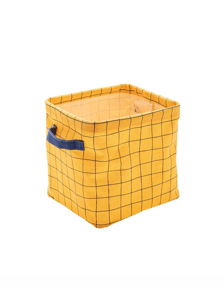 Panier déco rangement enfant mission cosmos - lot de 3 (bleu+jaune+blanc)