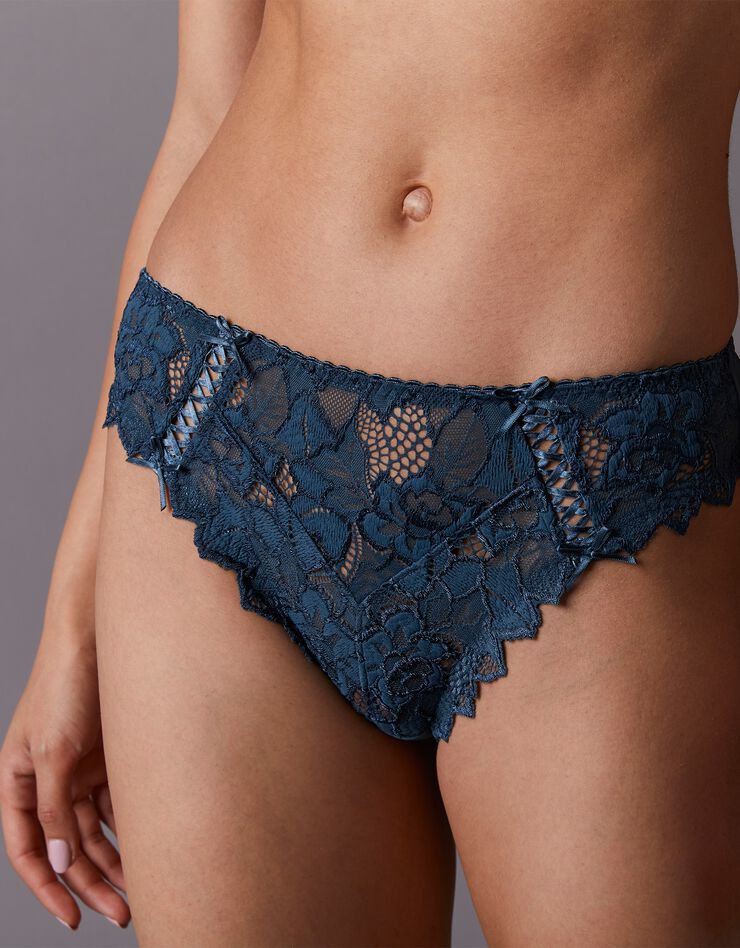 Slip dentelle unie Arum (bleu pétrole) Slip dentelle unie Arum (bleu pétrole)