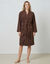 Peignoir mixte adulte col kimono - &eacute;ponge bouclette 380 g/m&sup2; (chocolat)