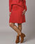 Jupe tricot en maille fantaisie (rouge)