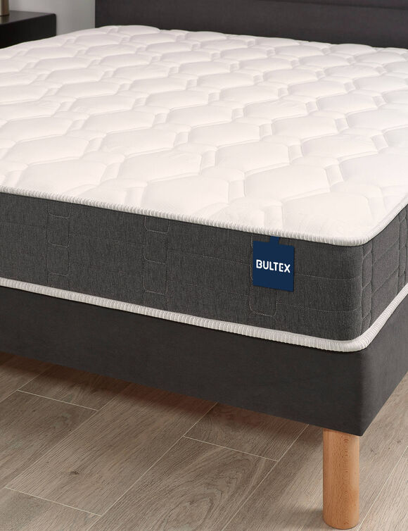 Sommier tapissier à lattes recouvertes Bultex® (gris anthracite)