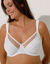 Soutien-gorge grand maintien maille satinée et tulle - avec armatures (ivoire)