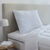 Oreiller microfibre, confort médium (blanc)