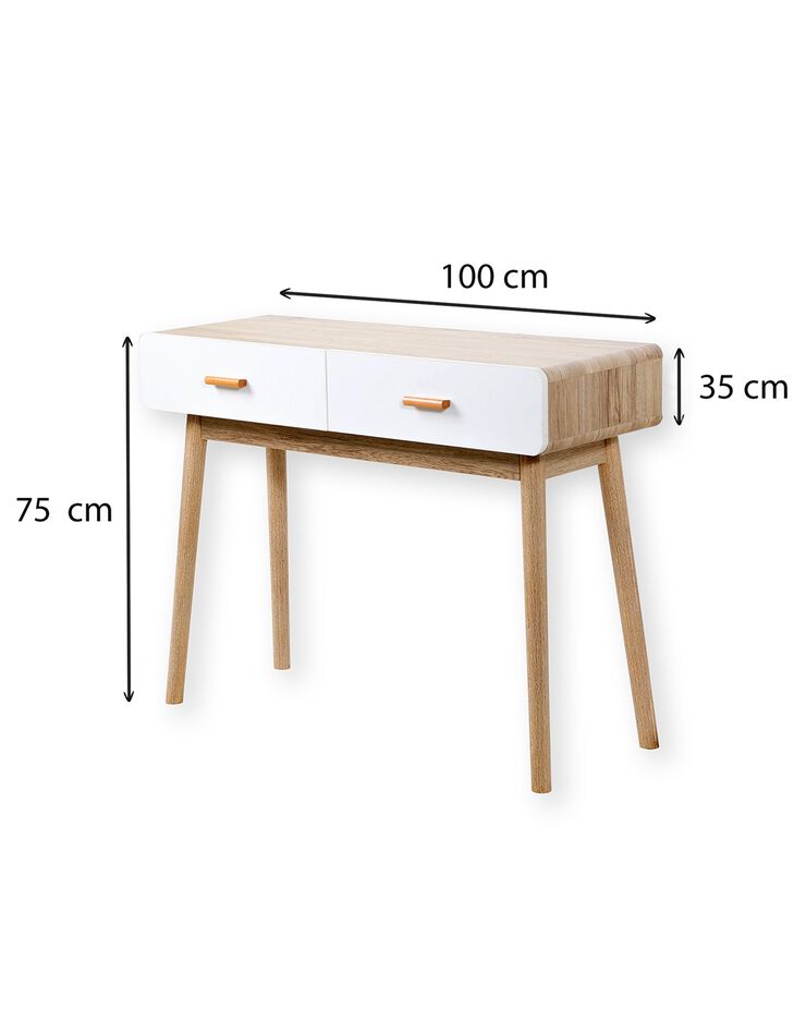 Console YOLTY - 2 tiroirs (naturel)