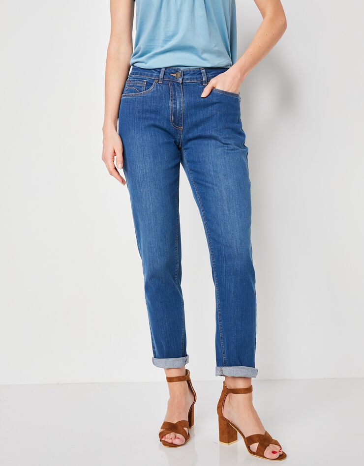 Jean stretch coupe mom (stone) Jean stretch coupe mom (stone)