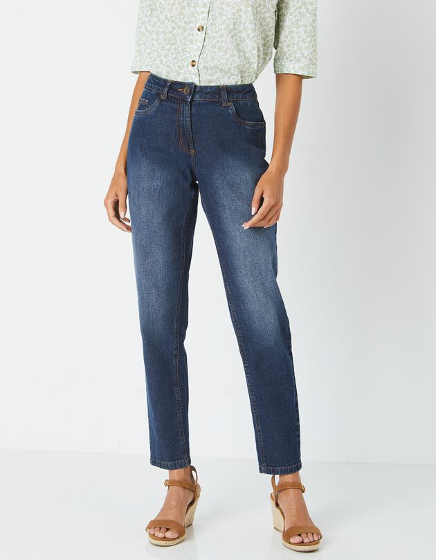 Jean stretch coupe mom spécial petites (dark blue)