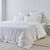 Linge de lit blanc finition bourdon - coton 57 fils/cm&sup2; (blanc)