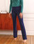 Legging bootcut, molleton chaud (marine)