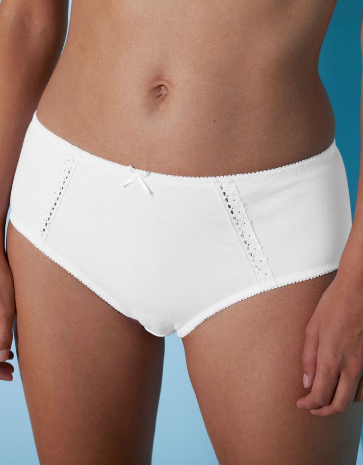 Culotte maxi en coton ajouré - Lot de 2 (blanc) Culotte maxi en coton ajouré - Lot de 2 (blanc)