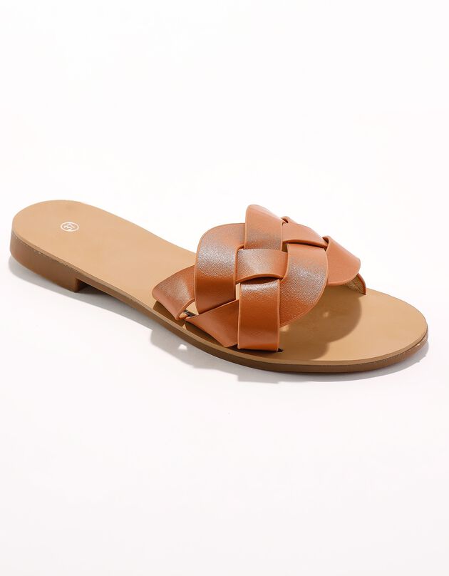 Mules bande tressée (caramel) Mules bande tressée (caramel)