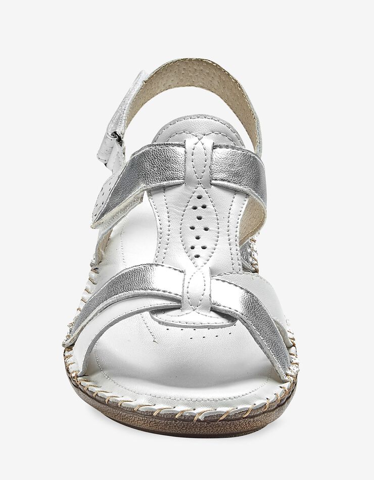 Sandales bicolores en cuir extra souple - blanc (blanc) Sandales bicolores en cuir extra souple - blanc (blanc)