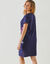 Chemise de nuit courte imprimé rosaces (marine)