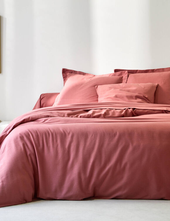 Linge de lit uni - flanelle 160 g/m&sup2; (bois de rose)