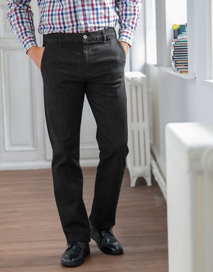 Jean coupe ville grand confort ceinture élastiquée (black) Jean coupe ville grand confort ceinture élastiquée (black)