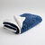 Plaid polaire reli&eacute;f&eacute;, toucher peluche (bleu marine)