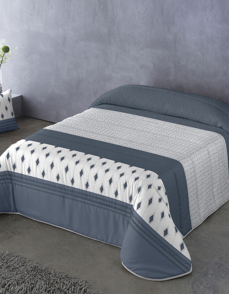 Couette microfibre rayures de motifs 200 g/m² (bleu)