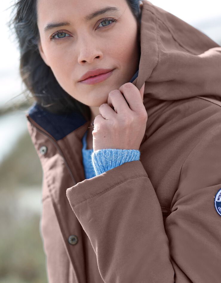 Parka déperlante doublée maille polaire (taupe) Parka déperlante doublée maille polaire (taupe)