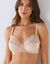 Soutien-gorge forme embo&icirc;tante dentelle et microfibre Am&eacute;lie - avec armatures (beige)