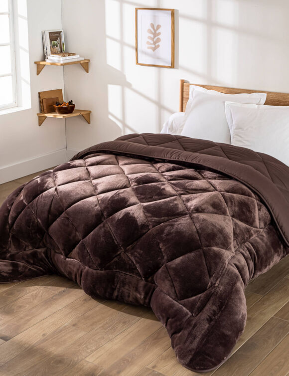 Couette synth&eacute;tique double face 600 g/m&sup2; (chocolat)