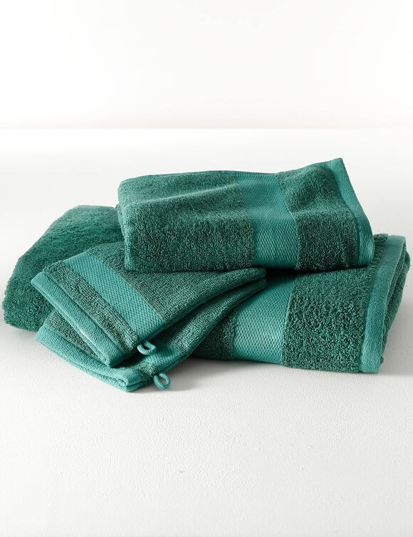 Collection serviettes de bain unies coton modal 500 g/m&sup2; (vert)