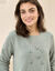 Chemise de nuit manches longues en micro polaire` (kaki)
