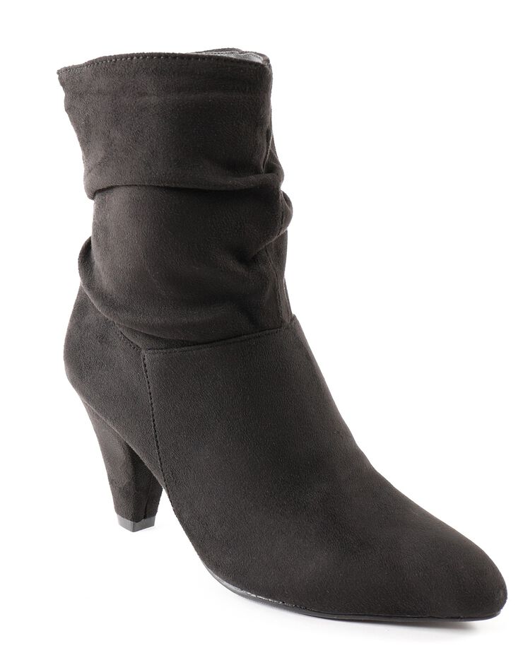 Bottes plissées mi-hautes (noir) Bottes plissées mi-hautes (noir)
