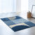 Tapis décoratif motif géométrique (jeans)