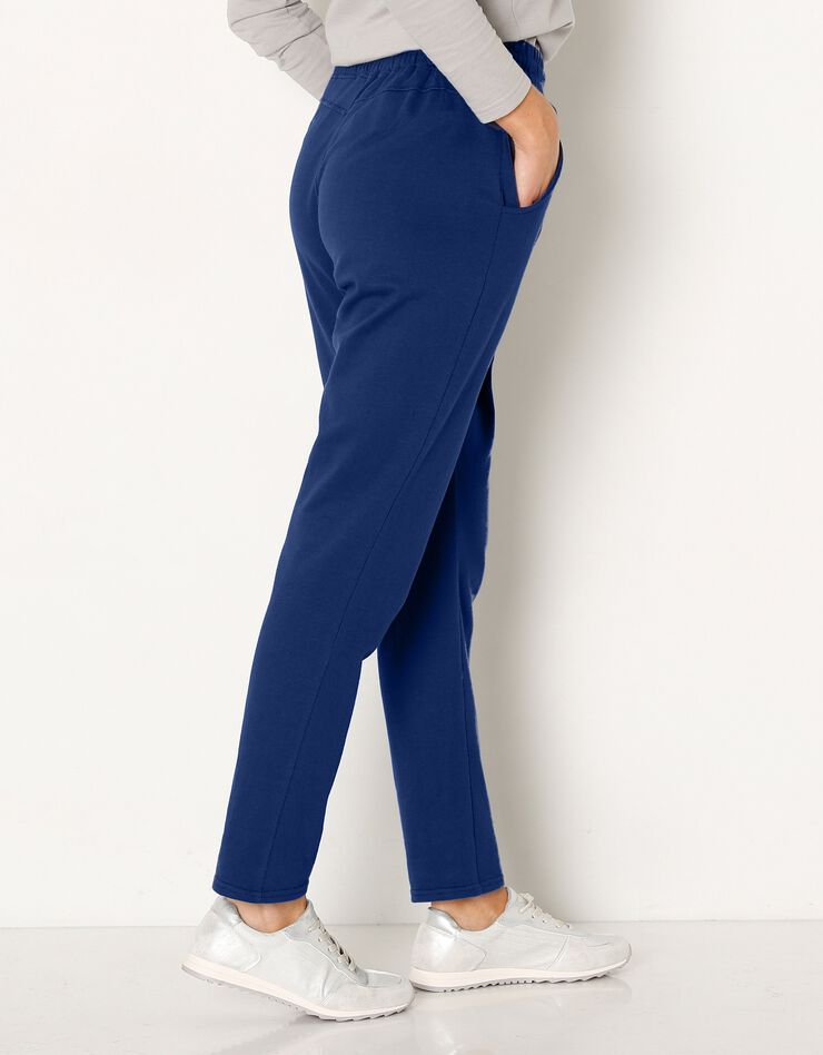 Pantalon jogpant ceinture élastiquée molleton (bleu jean)