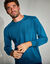 Pull uni col rond (bleu pétrole)
