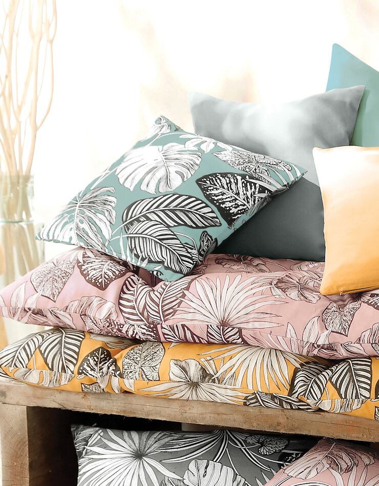 Housse de coussin imprimé tropical - lot de 2 (céladon) Housse de coussin imprimé tropical - lot de 2 (céladon)